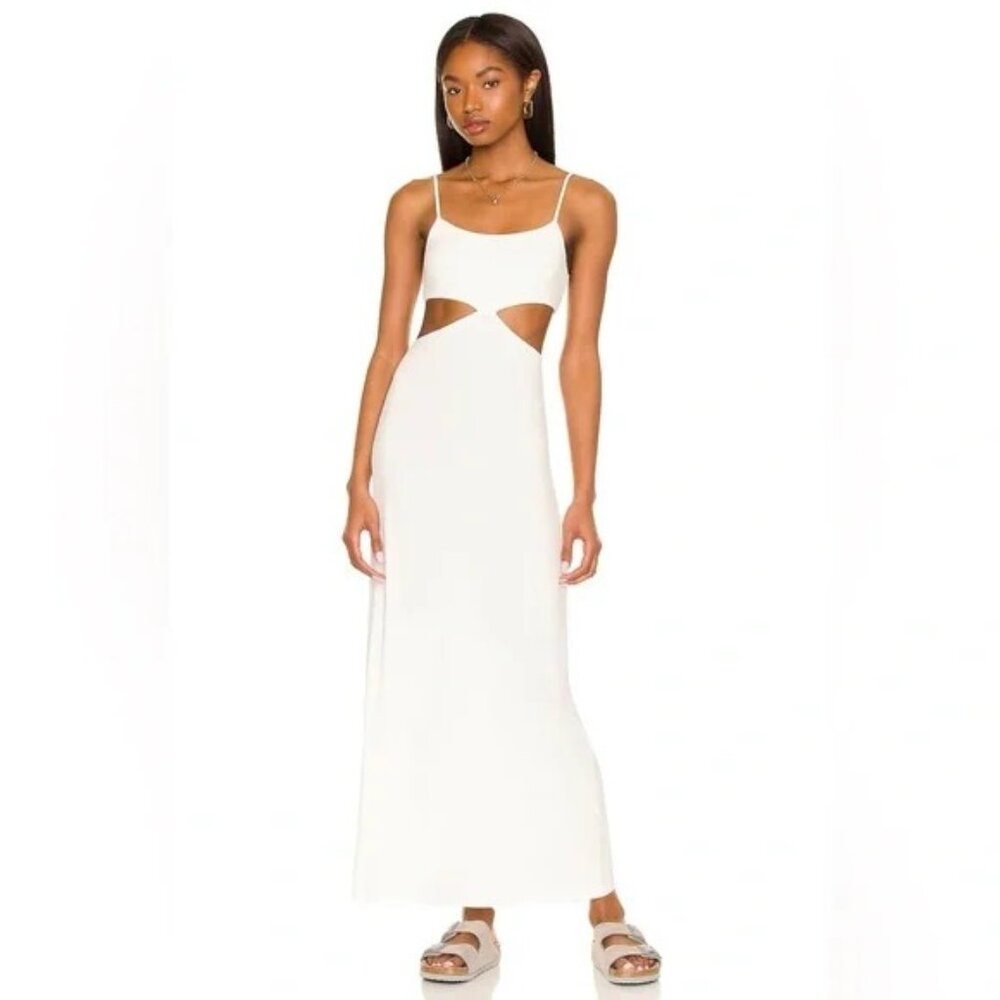 Free People Piper White Maxi Dress With Cutouts